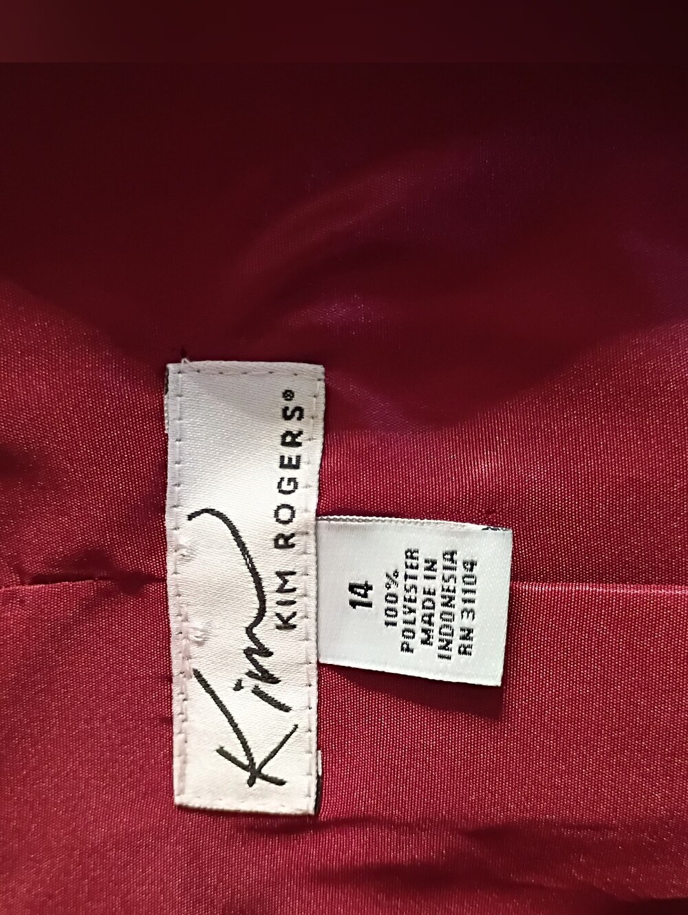 Kim Rogers Deep Berry Faux Leather Open-Front Jacket - Picture 7 of 11